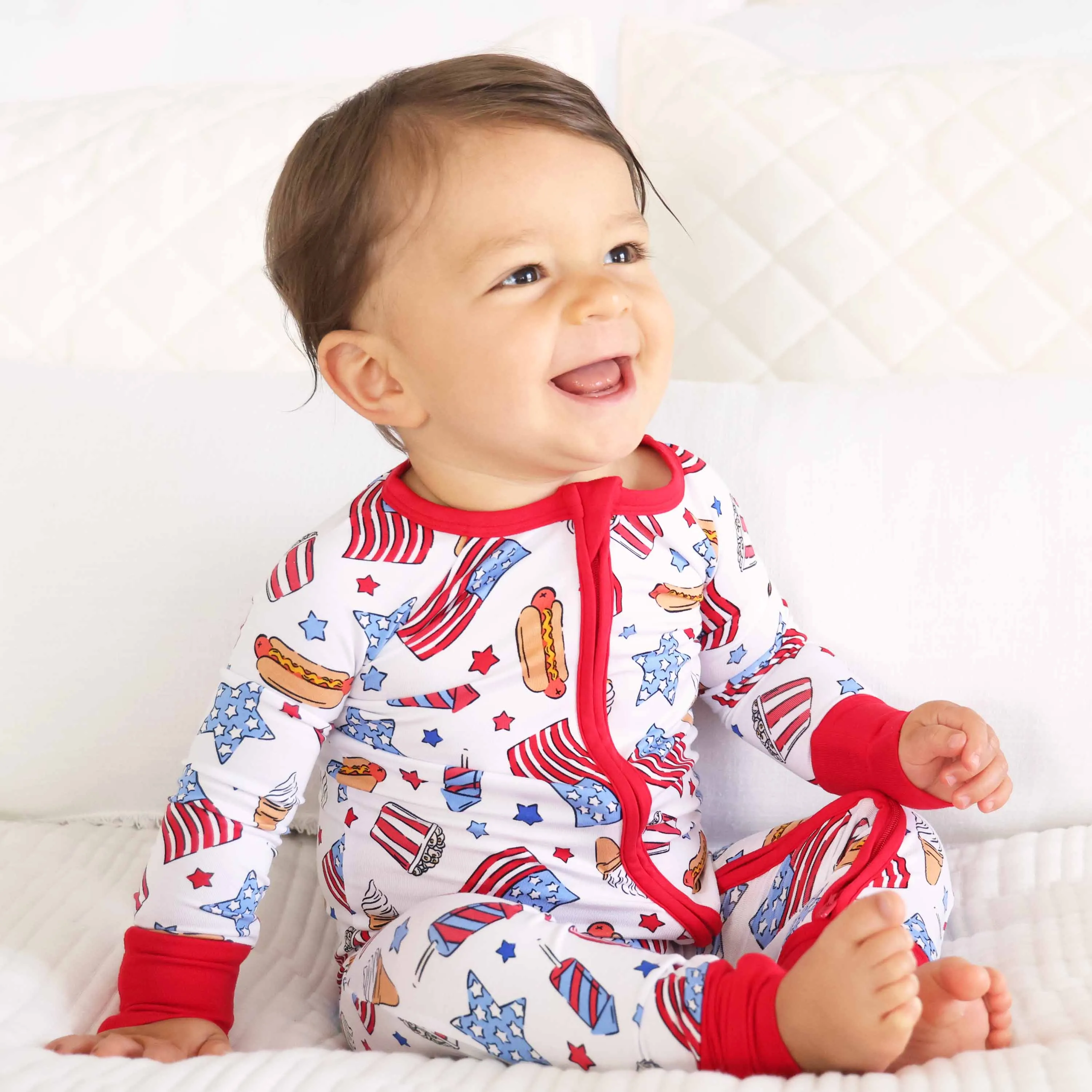 Party in the USA Convertible Zip Romper | Fireworks