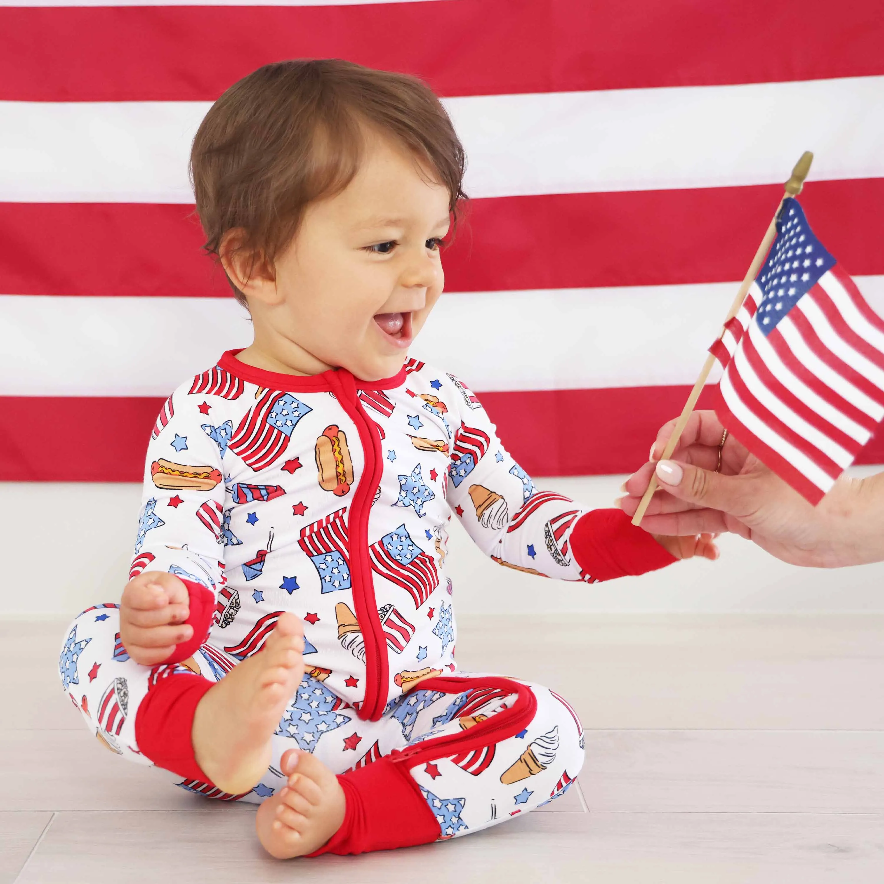 Party in the USA Convertible Zip Romper | Fireworks