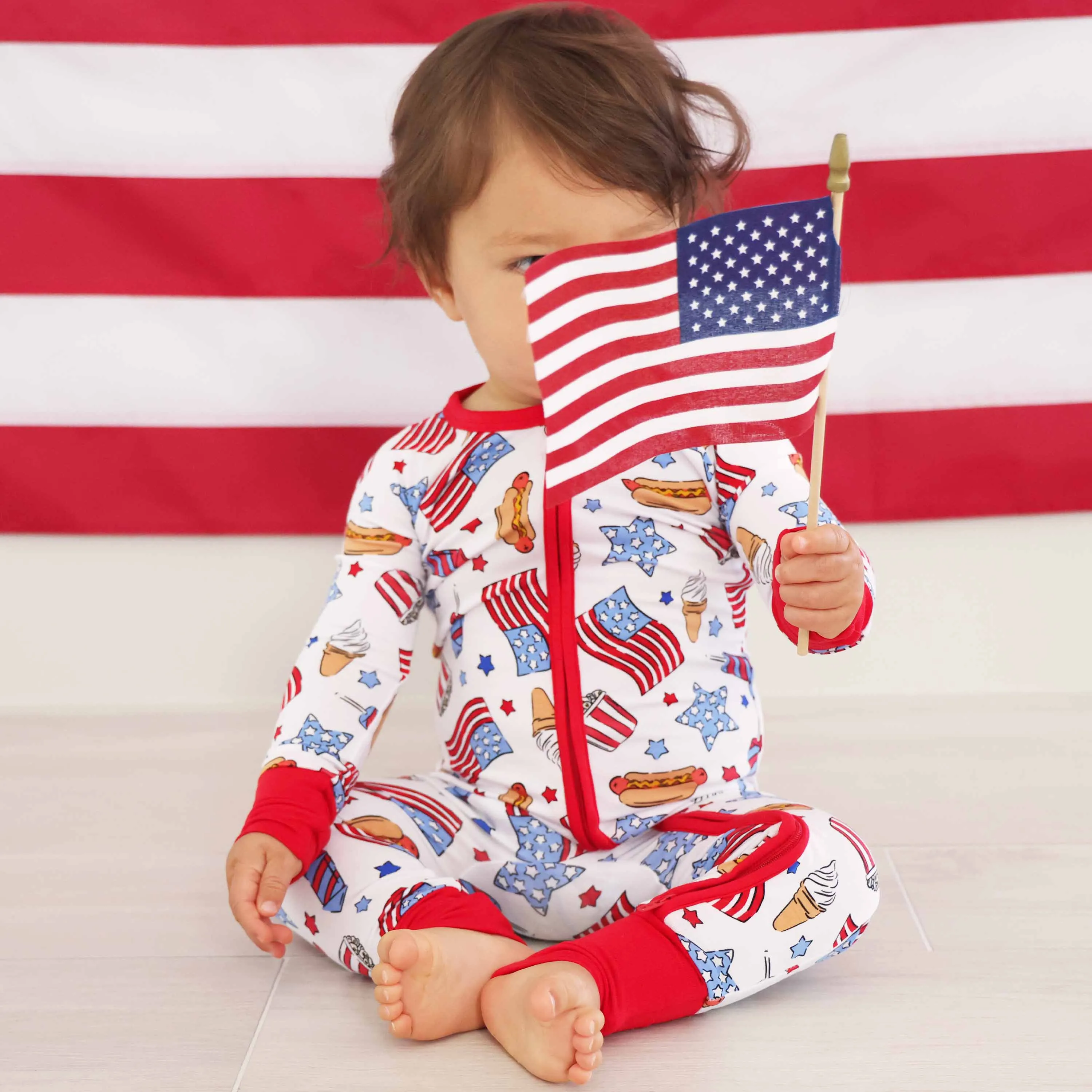 Party in the USA Convertible Zip Romper | Fireworks
