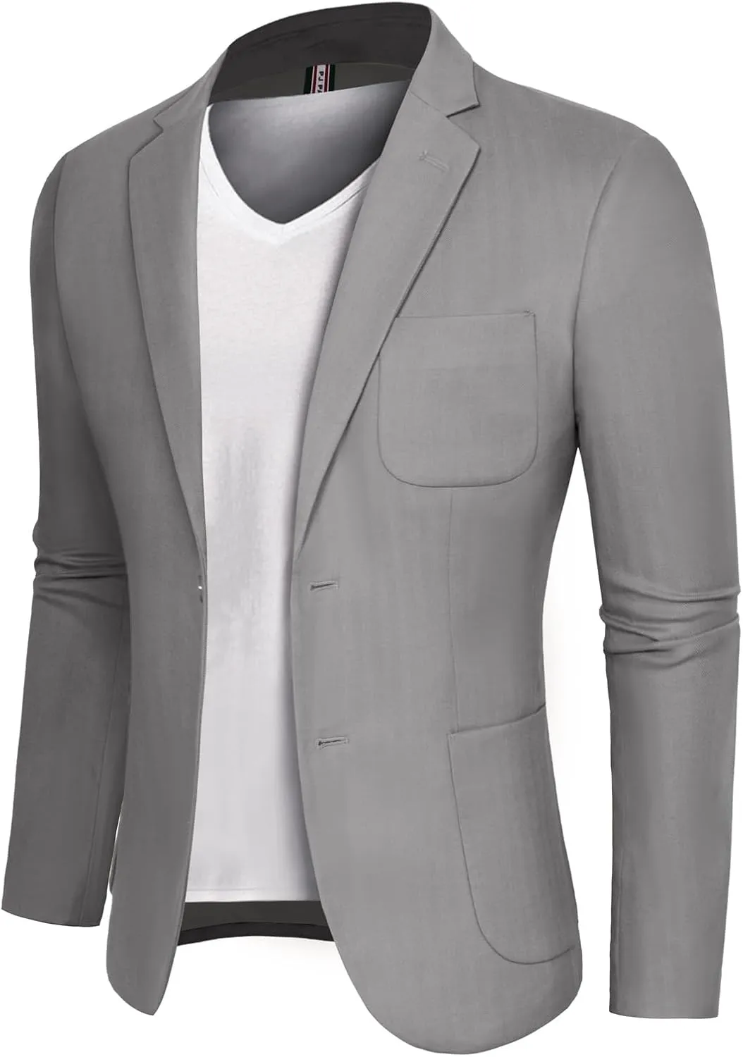 PJ PAUL JONES Men's Blazer Jacket Cotton Linen Sports Coats Regular Fit Two Buttons Herringbone Suit Jackets