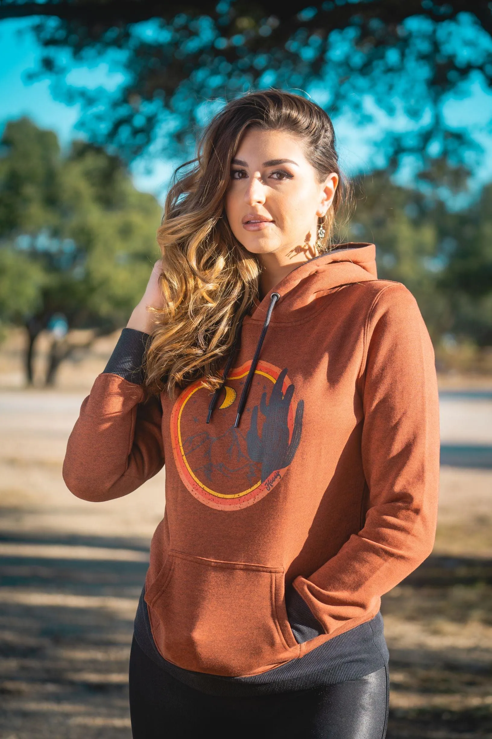 "Marfa" Heather Orange Hoody