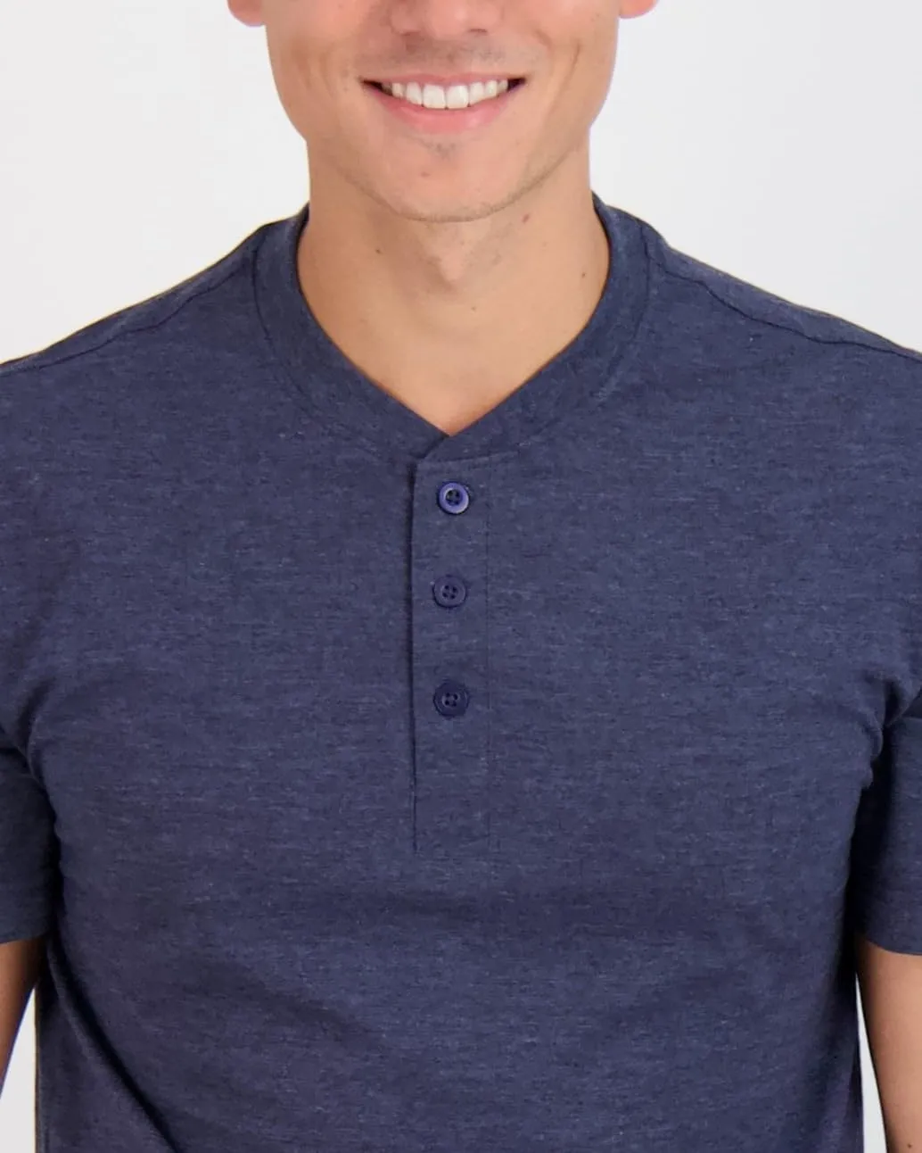 Real Essentials 3 Pack: Men's Cotton Short & Long Sleeve Henley T-Shirt Performance Activewear (Available in Big & Tall)
