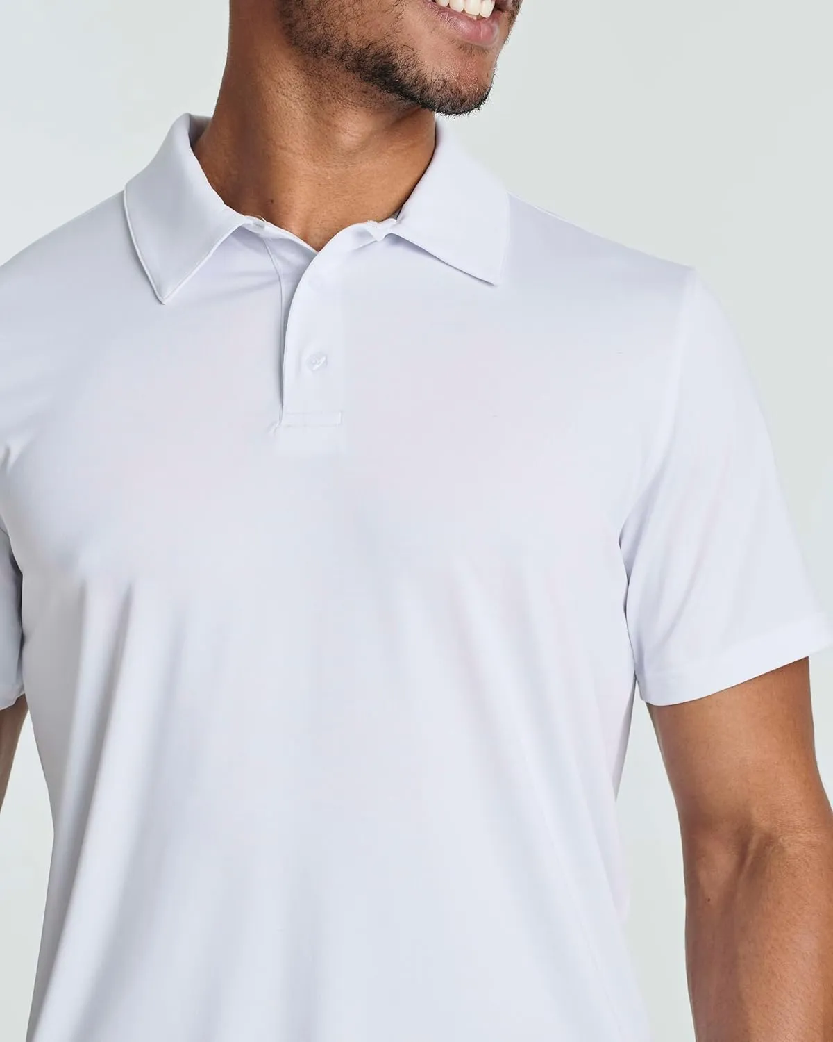 Real Essentials 3 Pack: Men's Dry-Fit Short Sleeve Polo Shirt - Performance Golf Moisture Wicking (Available in Big & Tall)