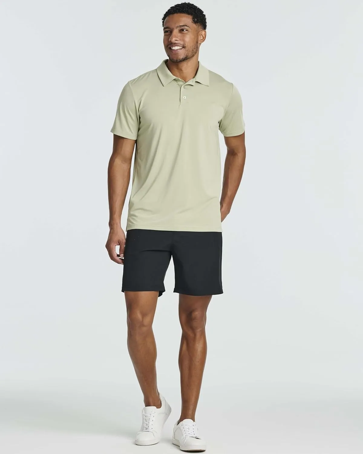 Real Essentials 3 Pack: Men's Dry-Fit Short Sleeve Polo Shirt - Performance Golf Moisture Wicking (Available in Big & Tall)