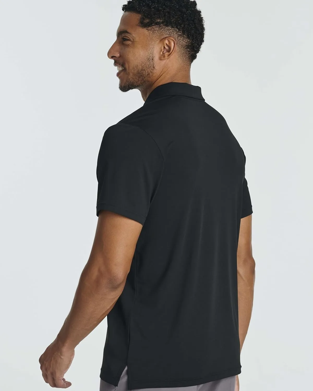 Real Essentials 3 Pack: Men's Dry-Fit Short Sleeve Polo Shirt - Performance Golf Moisture Wicking (Available in Big & Tall)