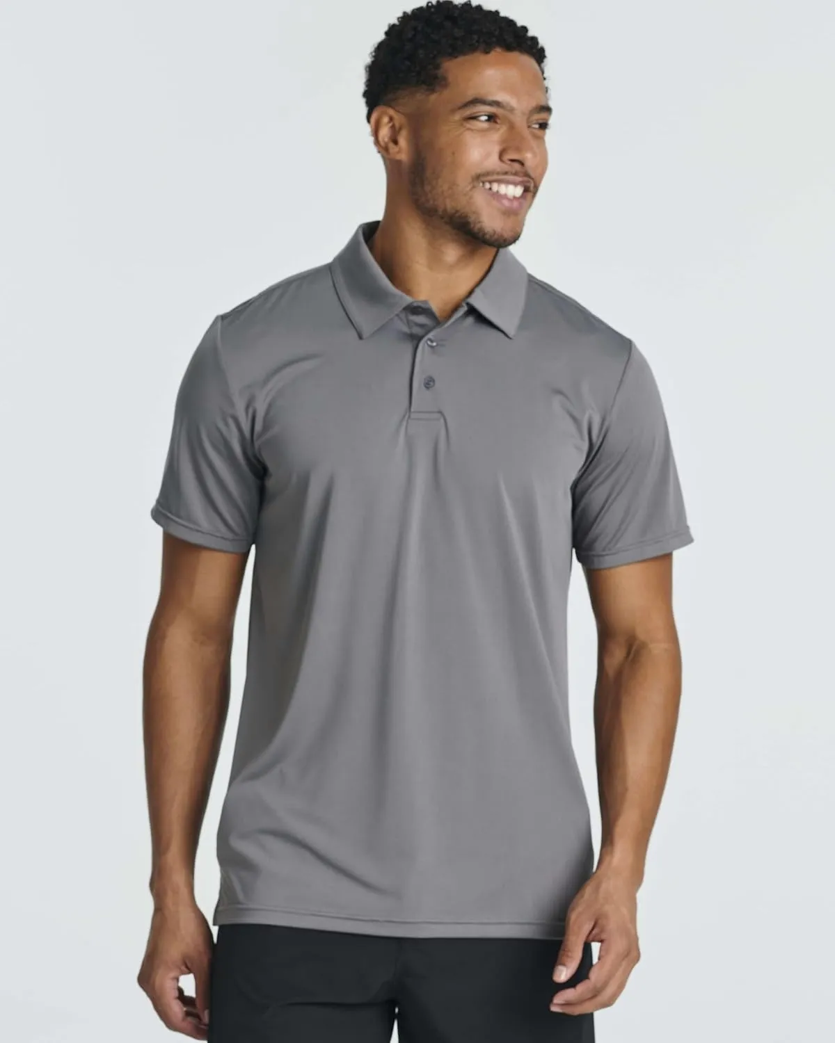 Real Essentials 3 Pack: Men's Dry-Fit Short Sleeve Polo Shirt - Performance Golf Moisture Wicking (Available in Big & Tall)