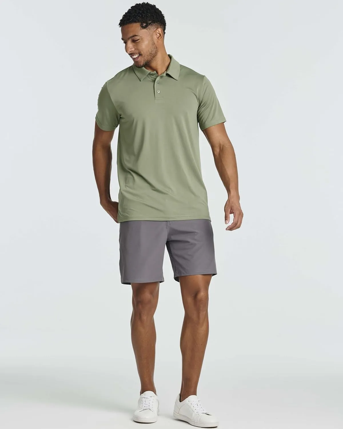 Real Essentials 3 Pack: Men's Dry-Fit Short Sleeve Polo Shirt - Performance Golf Moisture Wicking (Available in Big & Tall)