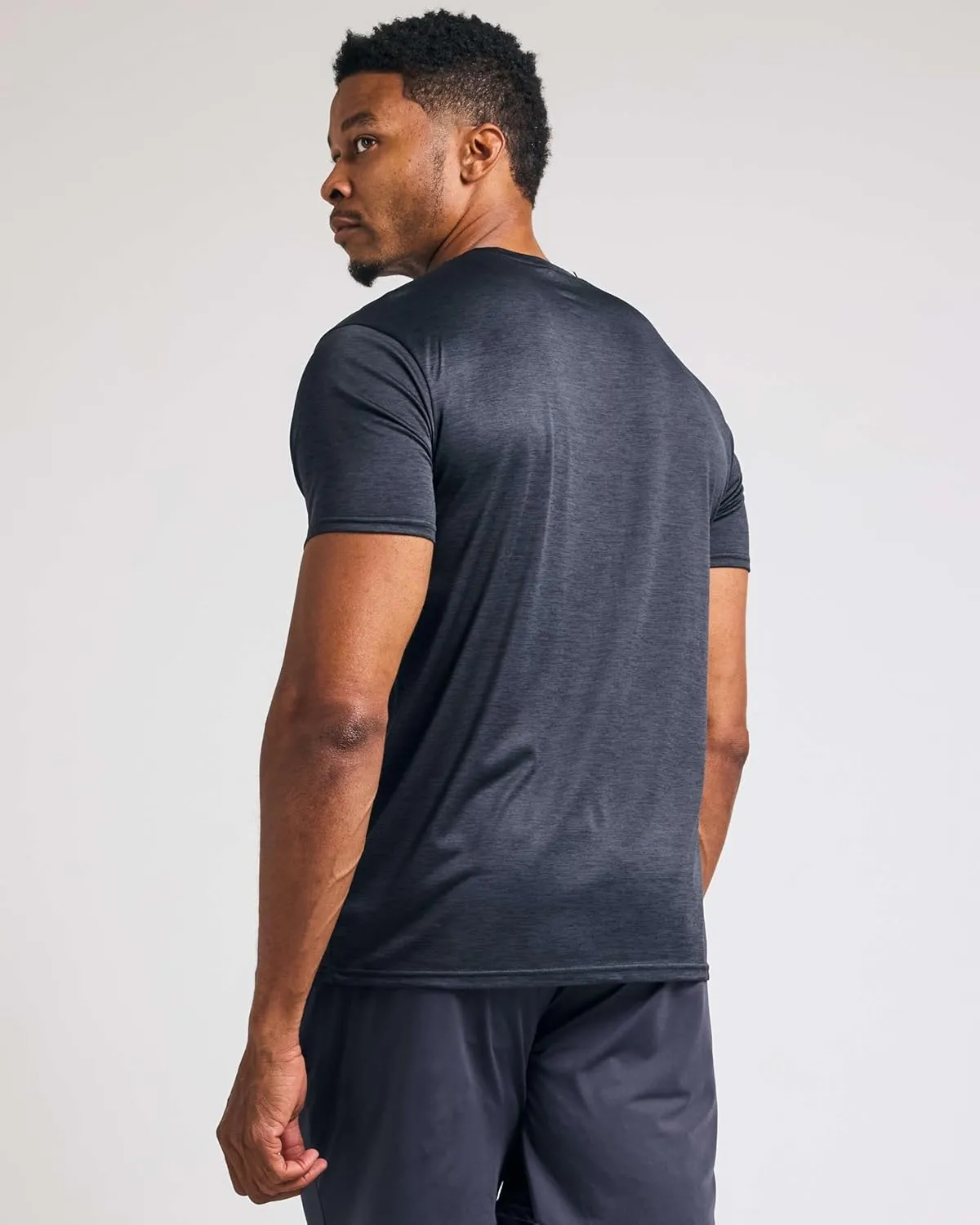 Real Essentials 4 Pack: Men's Dry-Fit Short Sleeve Pocket Crew Performance Athletic T-Shirt (Available in Big & Tall)
