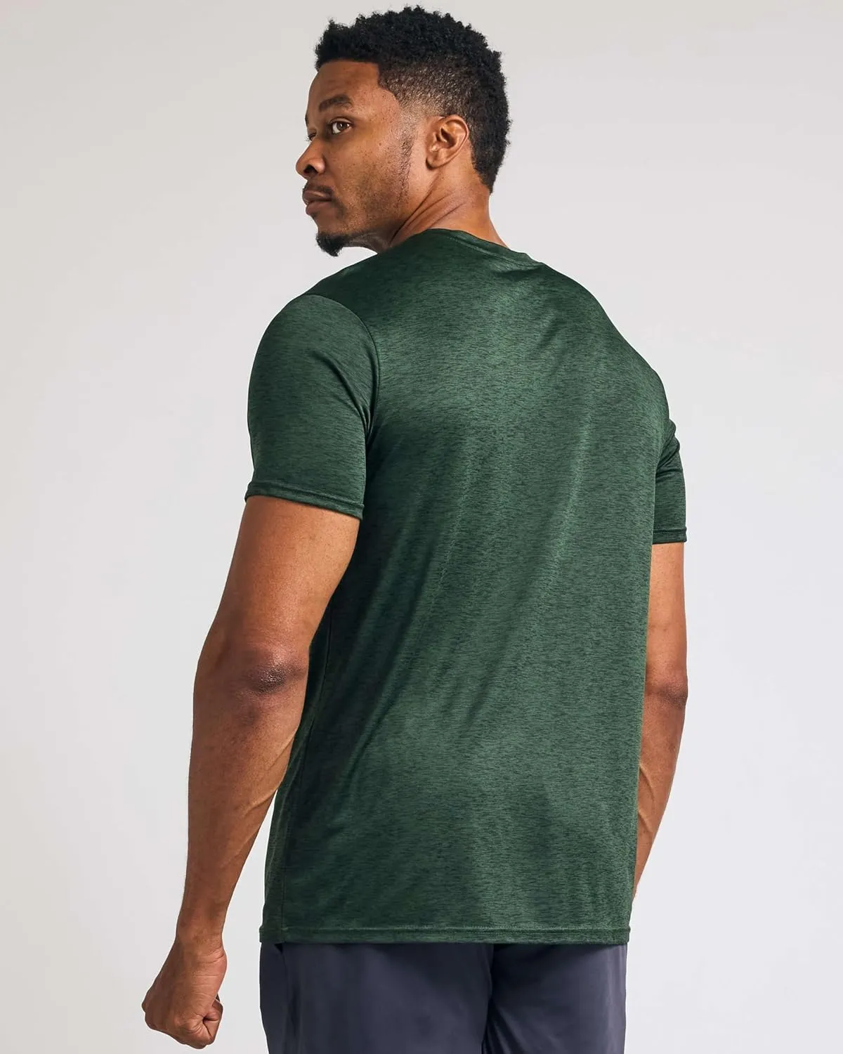 Real Essentials 4 Pack: Men's Dry-Fit Short Sleeve Pocket Crew Performance Athletic T-Shirt (Available in Big & Tall)