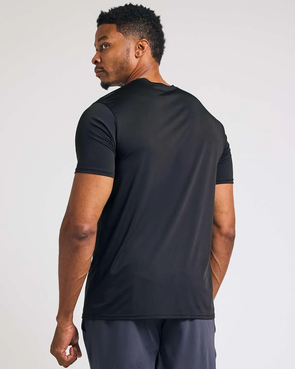 Real Essentials 4 Pack: Men's Dry-Fit Short Sleeve Pocket Crew Performance Athletic T-Shirt (Available in Big & Tall)