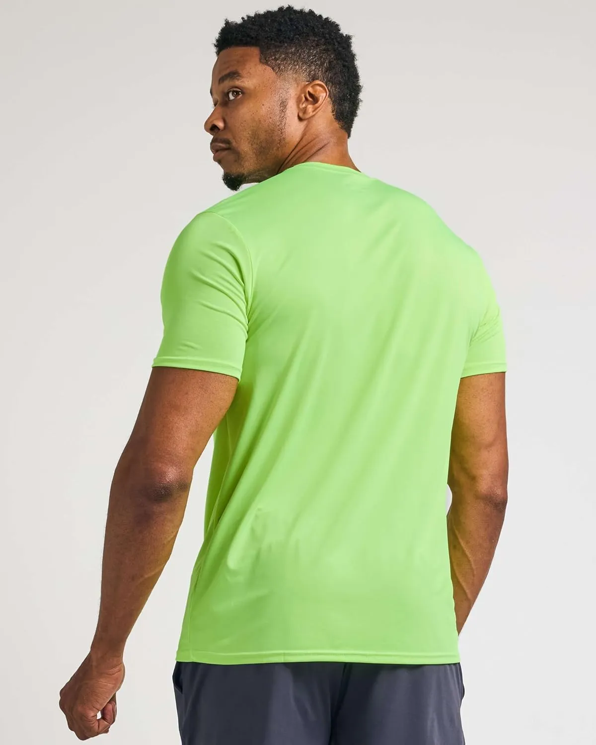 Real Essentials 4 Pack: Men's Dry-Fit Short Sleeve Pocket Crew Performance Athletic T-Shirt (Available in Big & Tall)
