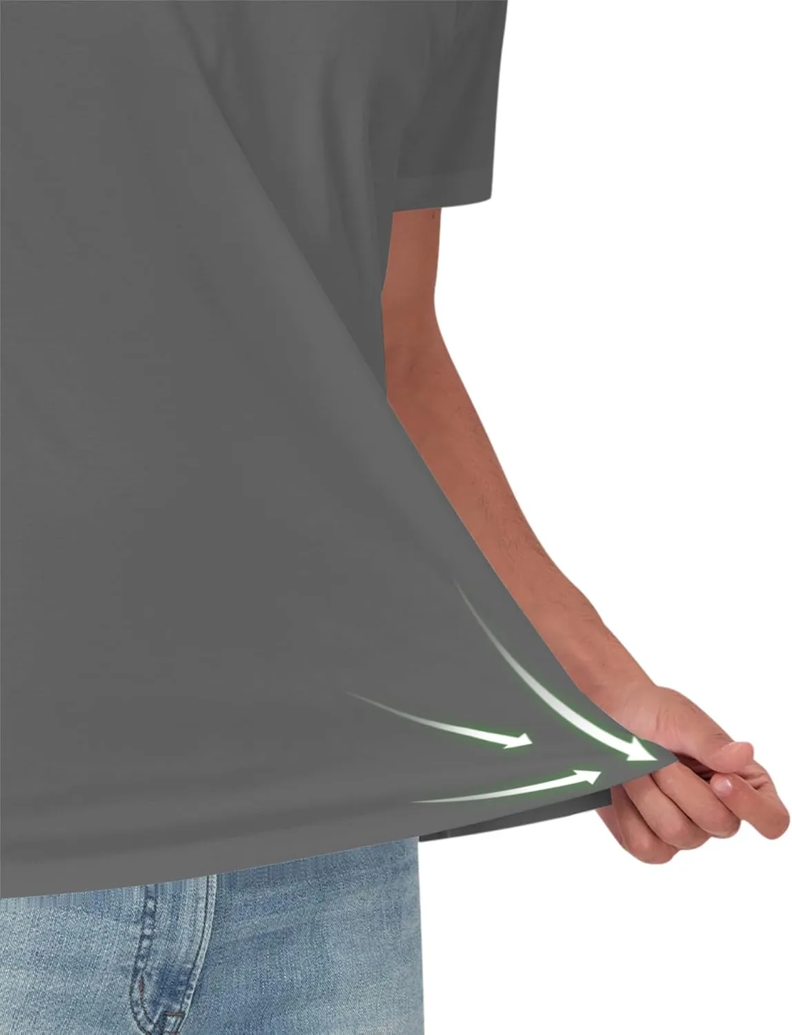 Senshomi Men's Tech T-Shirts 100% Cotton Water/Drinks-Repellent Undershirts Comfort Summer Tees (TechTee Pro E)