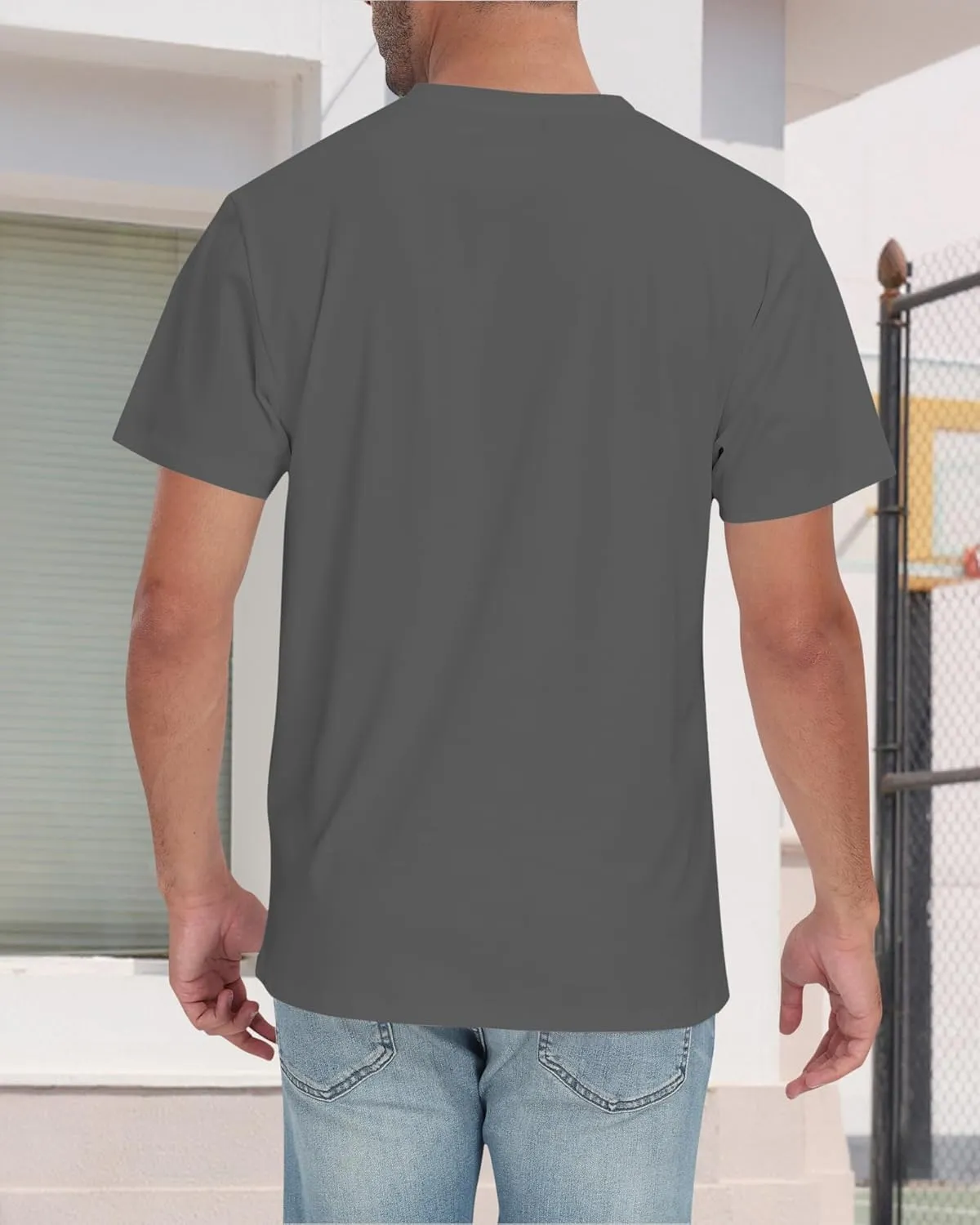 Senshomi Men's Tech T-Shirts 100% Cotton Water/Drinks-Repellent Undershirts Comfort Summer Tees (TechTee Pro E)