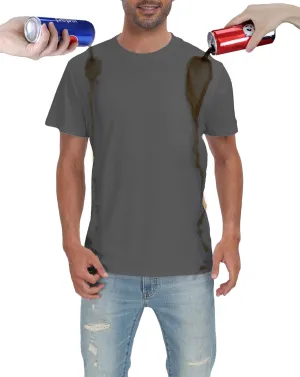 Senshomi Men's Tech T-Shirts 100% Cotton Water/Drinks-Repellent Undershirts Comfort Summer Tees (TechTee Pro E)