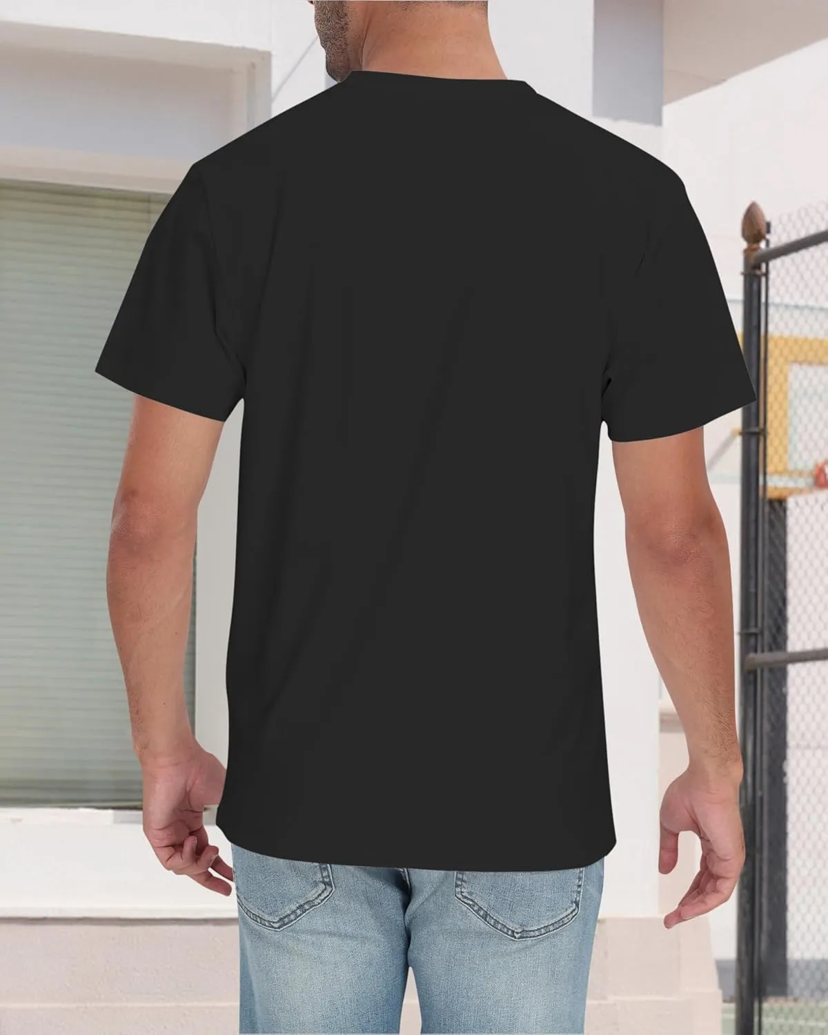 Senshomi Men's Tech T-Shirts 100% Cotton Water/Drinks-Repellent Undershirts Comfort Summer Tees (TechTee Pro E)