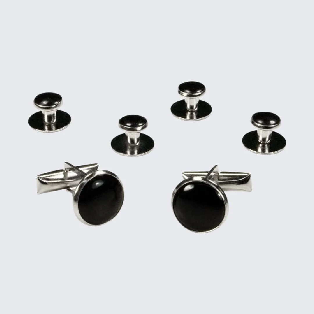 Slim Fit Tuxedo Package - Black Tuxedo Shawl Lapel Set with Shirt, Vest, and Cufflink Set- Wedding - Prom