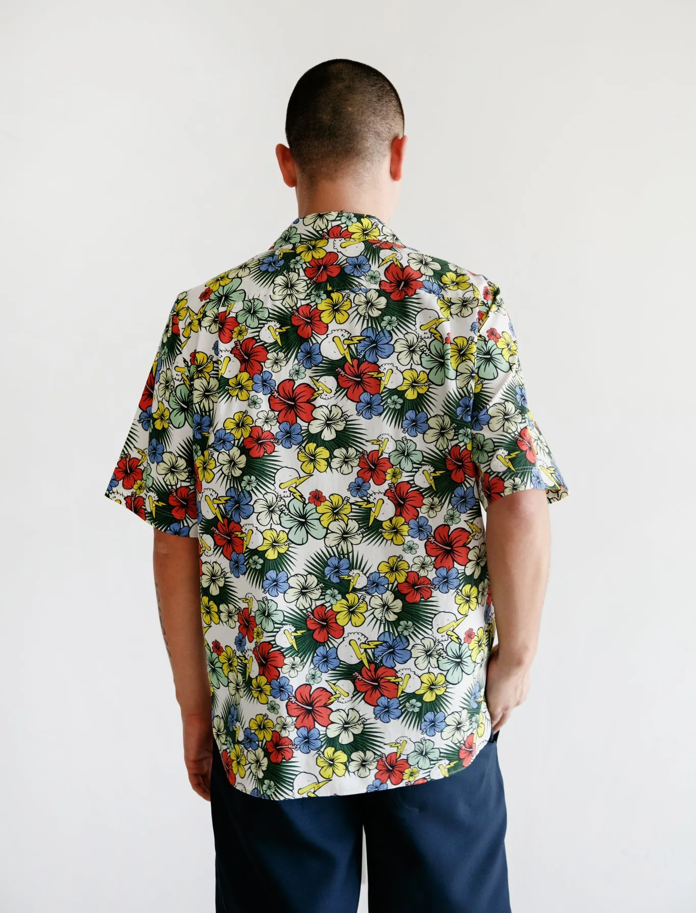 S/S Bloom Buttondown White Multi