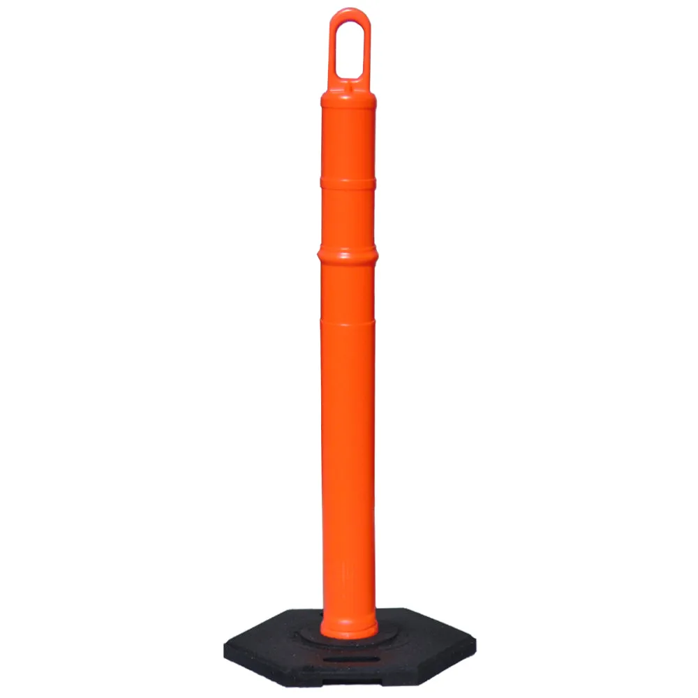 Traffix Devices 42" Tall Looper Tube Delineator Post - 12 Lbs Base - Orange