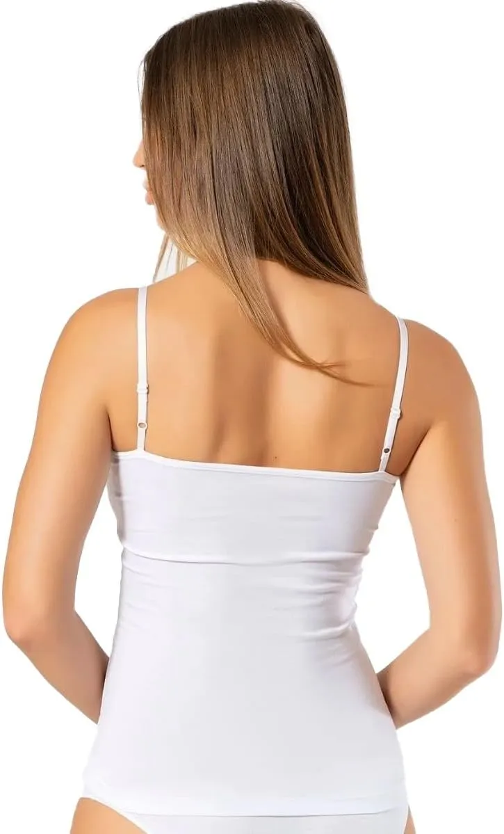 VAVONNE Spaghetti Strap Camisole Tank Tops for Women, Basic Slim-Fit Cotton Cami Undershirts