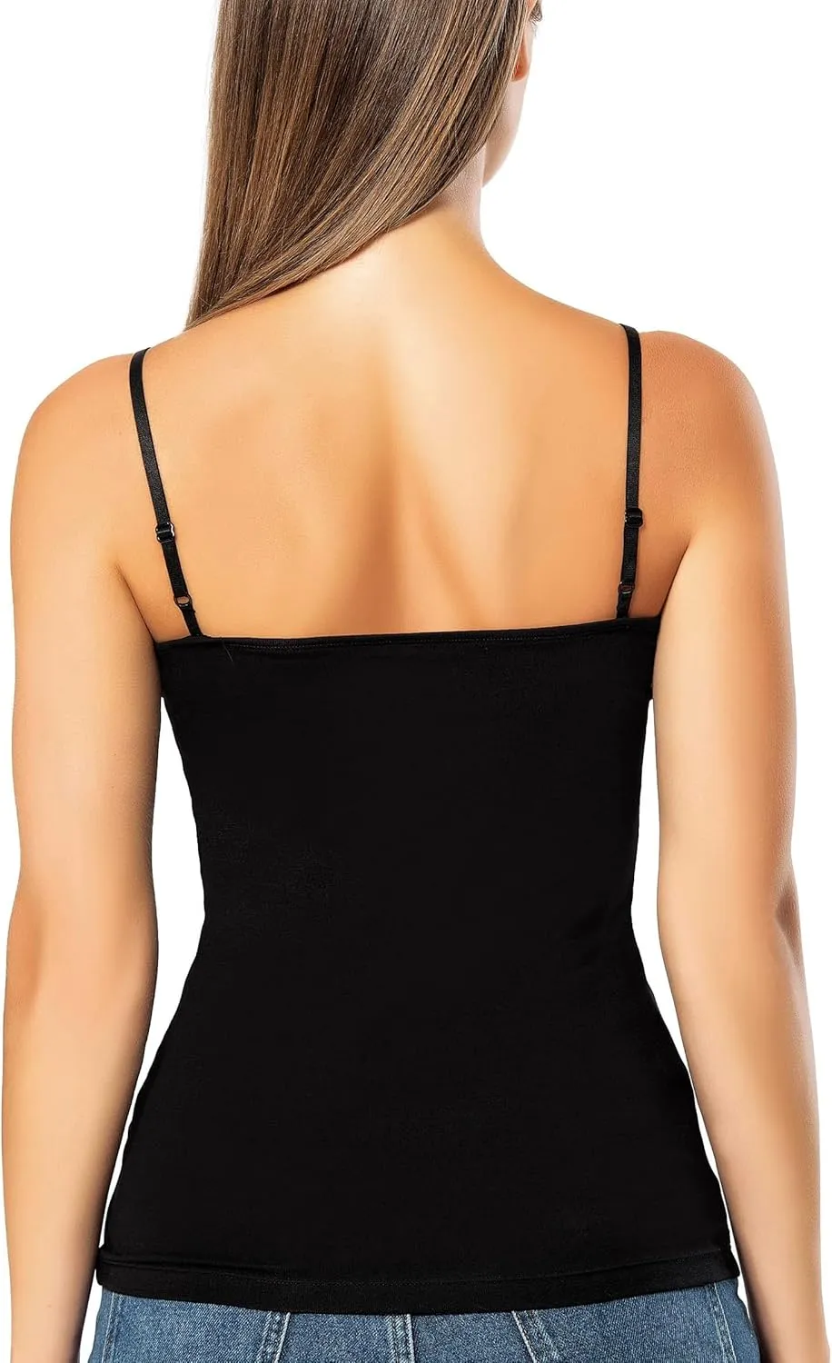 VAVONNE Spaghetti Strap Camisole Tank Tops for Women, Basic Slim-Fit Cotton Cami Undershirts