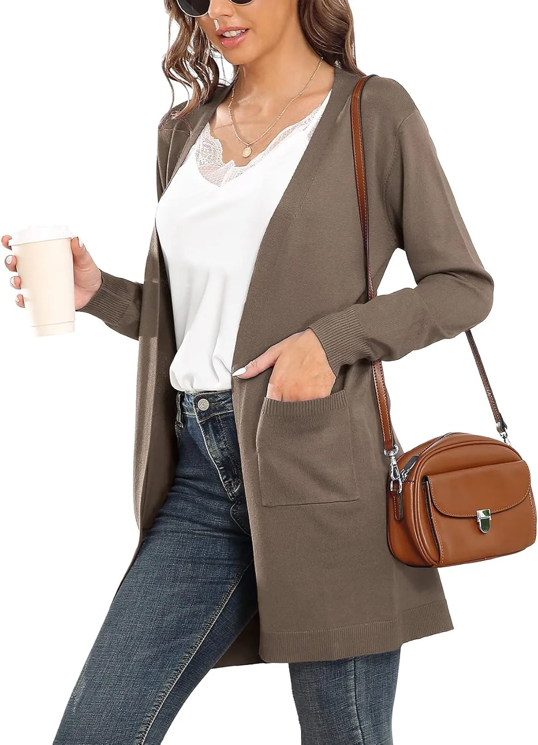 VIISHOW Women's Classic Cardigans Long Sleeve Open Front Casual Knit Cardigan Sweaters Coat Soft Outwear