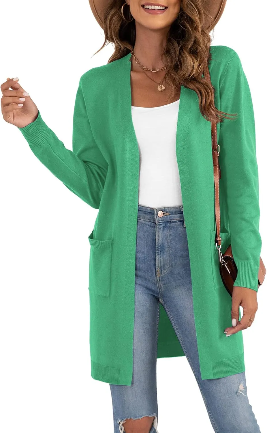 VIISHOW Women's Classic Cardigans Long Sleeve Open Front Casual Knit Cardigan Sweaters Coat Soft Outwear