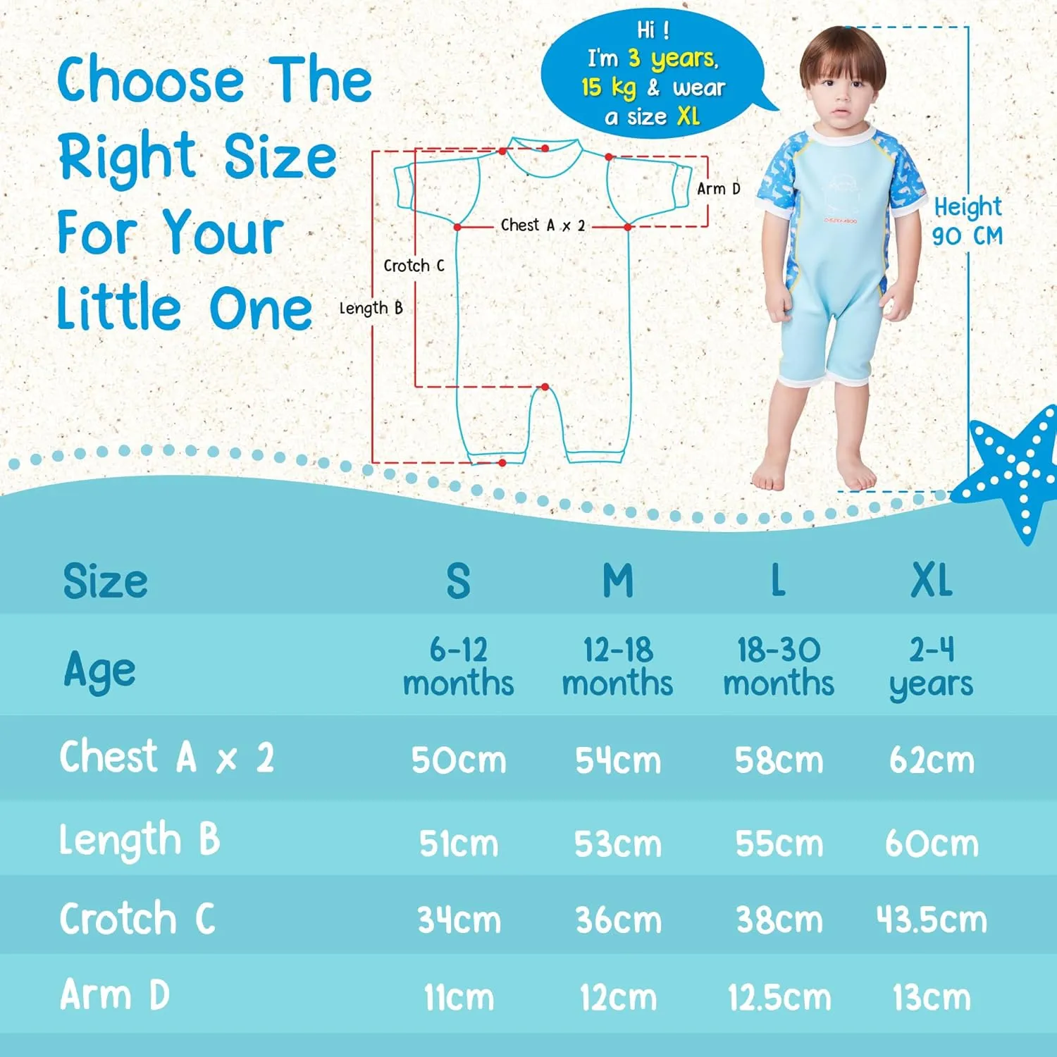 Warmiebabes Baby and Toddler Swimsuit, Thermal Baby Swimsuit Made with UPF50  Neoprene, Quick-Dry Wetsuit