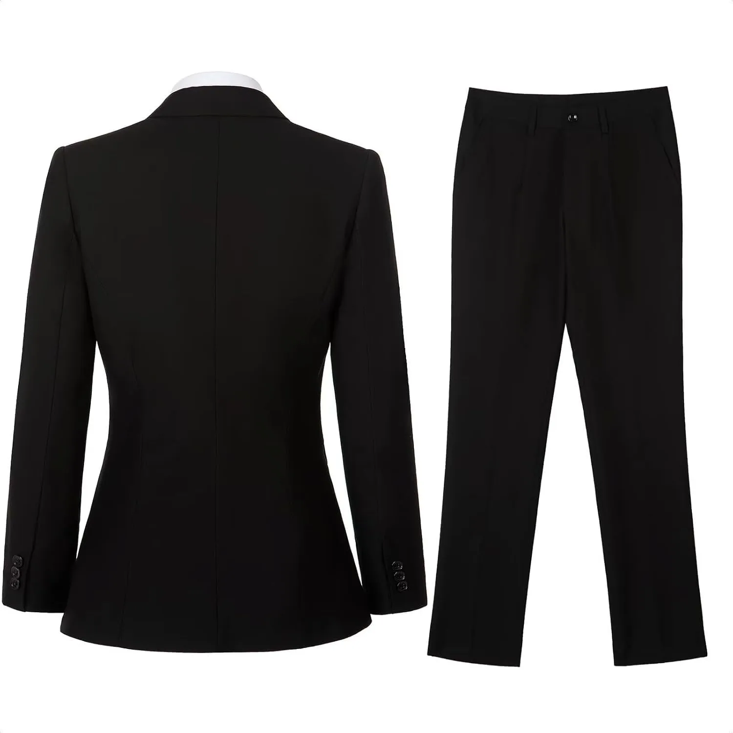Women Classic Suits 2 Piece Bussiness Professional Work Outfits Office Attire Slim Fit Dressy Blazer Jacket Pants Suit Sets