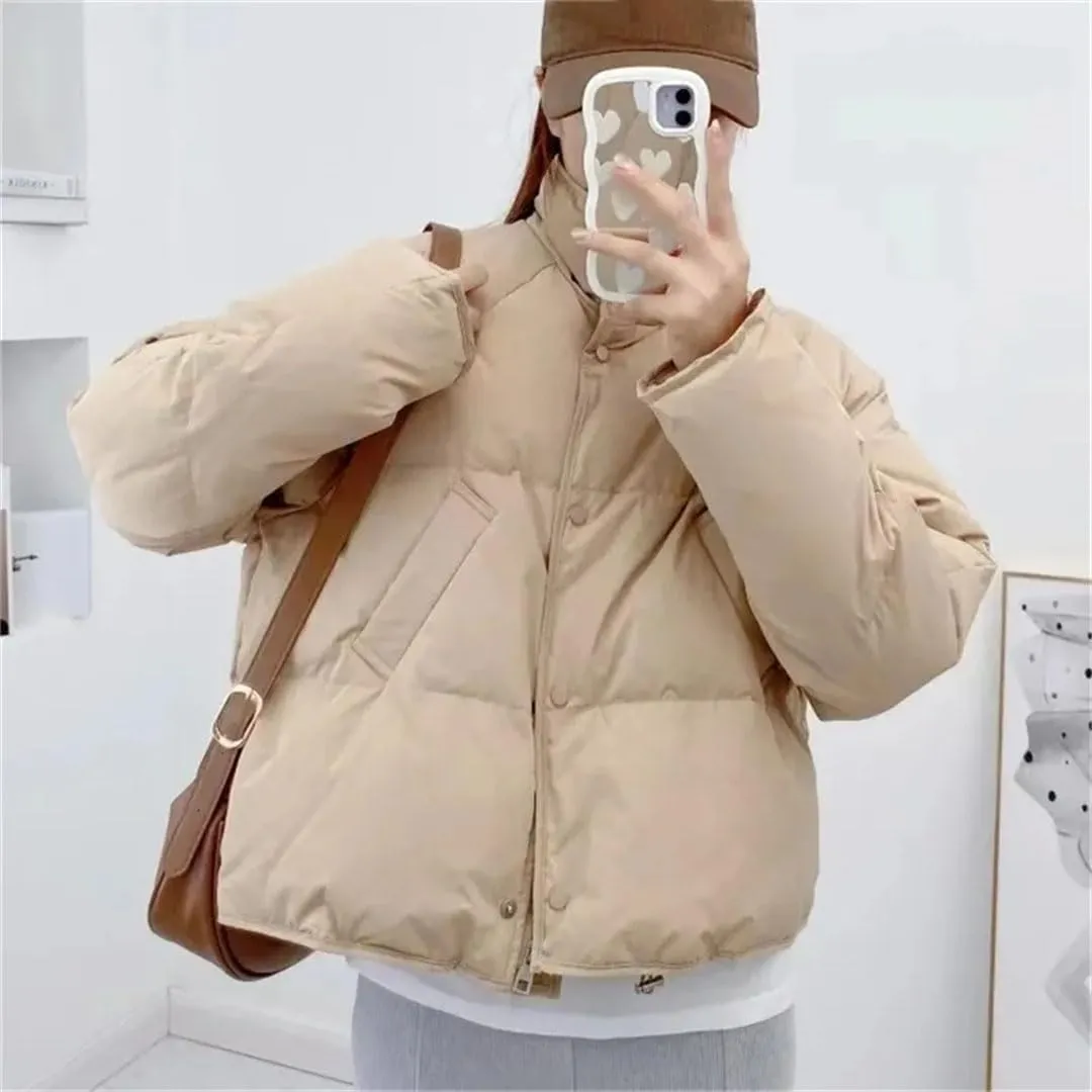 Women Parkas Short Coats Female Parka Warm Thicken Jacket Loose Cotton Padded Outwear