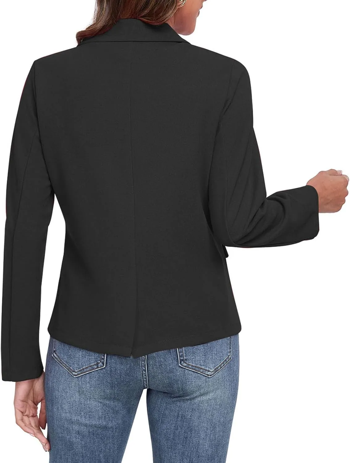 Womens Blazer Casual Long Sleeve Button Notch Lapel Work Office Business Blazers Jackets with Pockets