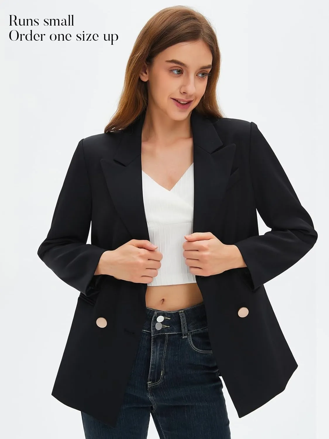 Women's Blazers & Suit Jackets Spring Casual Blazer Open Front Long Sleeve with Pockets Business Work Office 2025