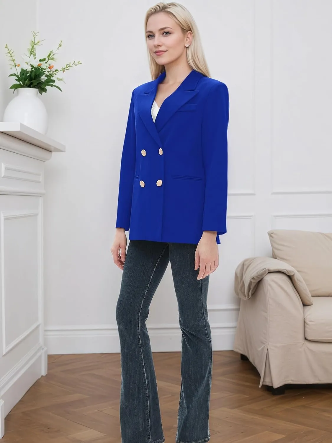 Women's Blazers & Suit Jackets Spring Casual Blazer Open Front Long Sleeve with Pockets Business Work Office 2025