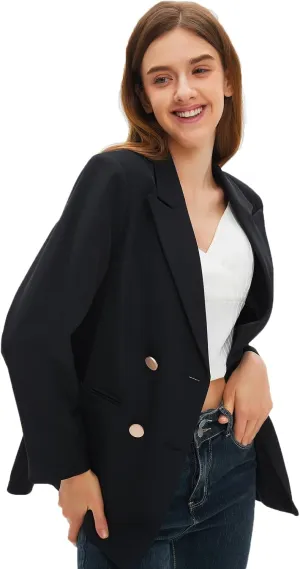 Women's Blazers & Suit Jackets Spring Casual Blazer Open Front Long Sleeve with Pockets Business Work Office 2025