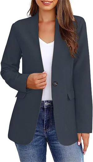 Womens Blazers for Work Casual Trendy Business Casual Jackets Open Front Cardigan Jacket Work Office Blazer Outwear