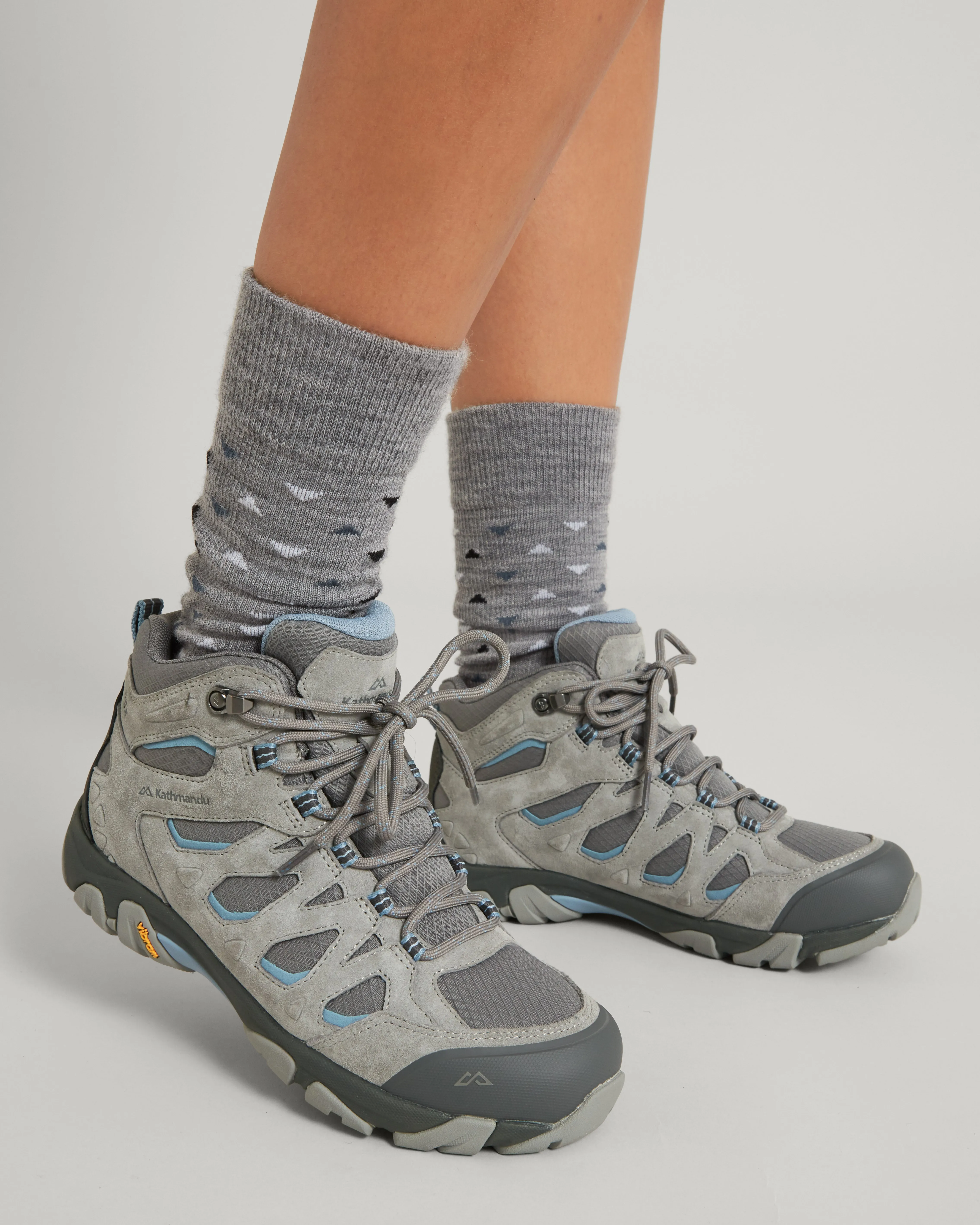 Women's Mornington Waterproof Mid Hiking Boots - Steel Grey/Faded Denim