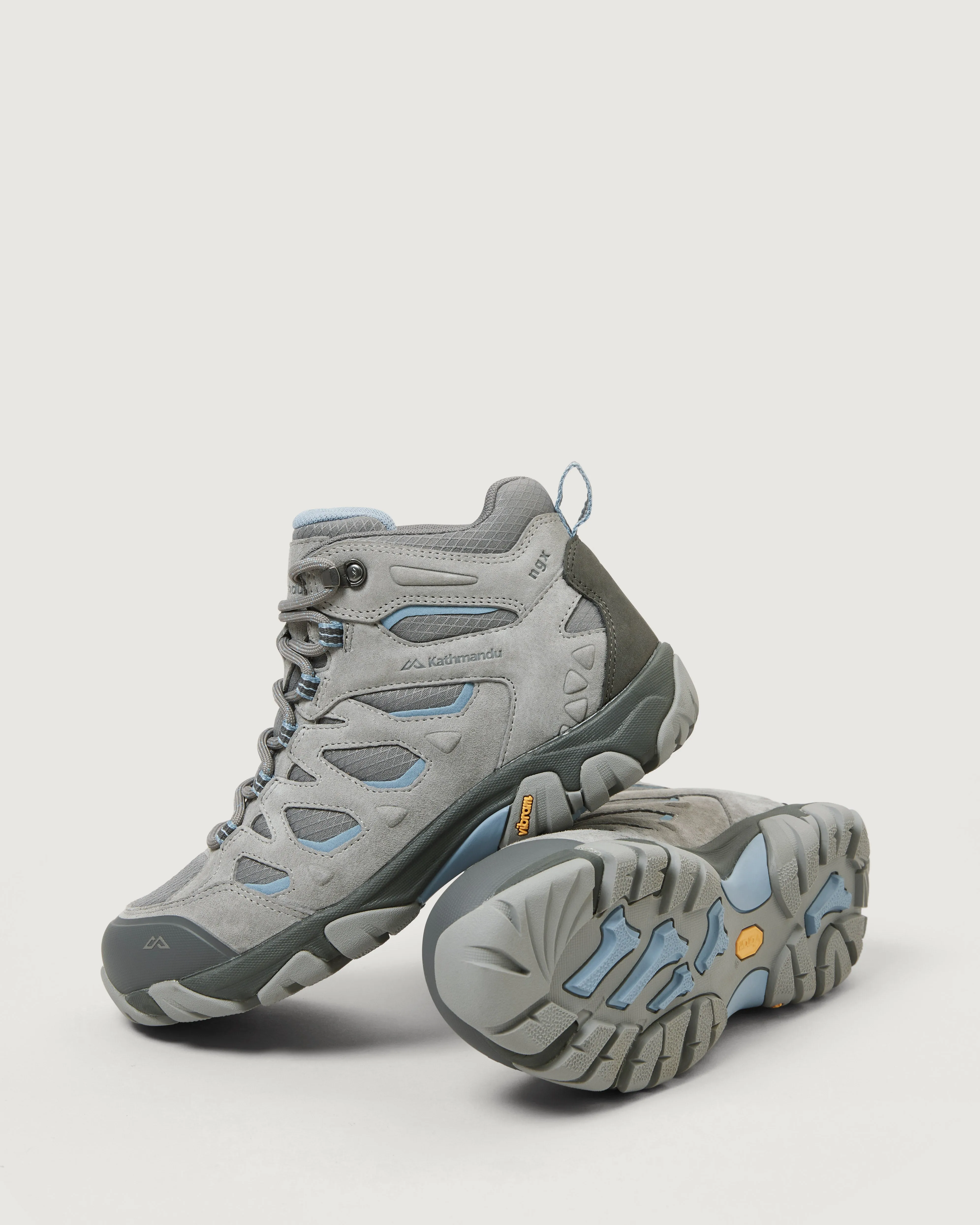 Women's Mornington Waterproof Mid Hiking Boots - Steel Grey/Faded Denim