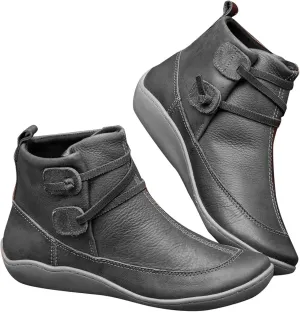 Womens Snow Boots Ankle Cowboy Booties Wide Width Womens Low Boots Ankle Steel Toe Shoes for Women Lightweight Breathable Pointed Toe Mid Heel Slip On