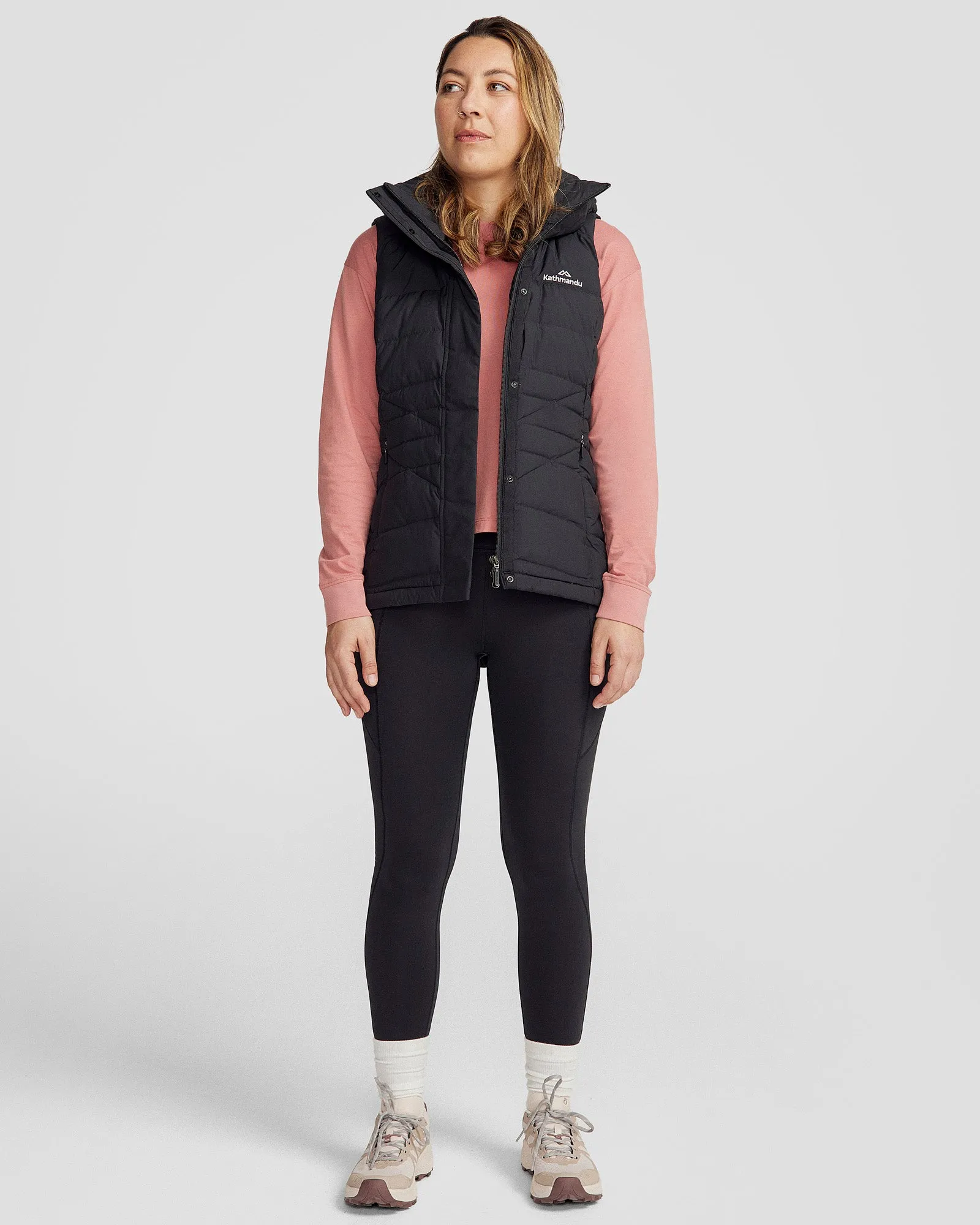Women's Winterburn Hooded Down Vest - Black