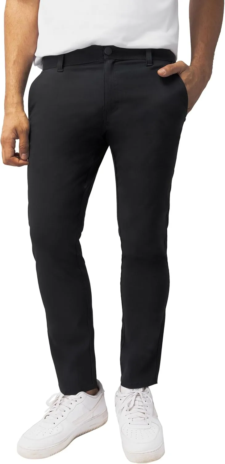X RAY Stretch Slim Fit Golf Pants Men with Pockets - Tapered Lightweight Mens Golf Pants (Available in 30-38),