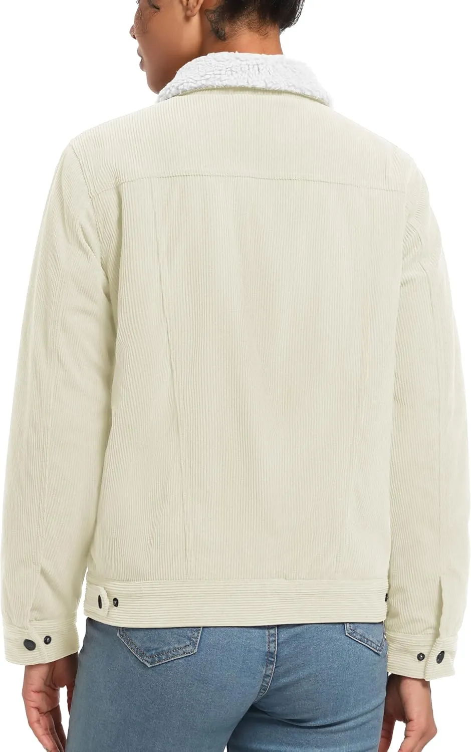 YUCOLEN Corduroy Sherpa Jacket Women - Trendy Western Fleece Lined Coats Winter Warm Button Down Casual Cute Shackets 2025