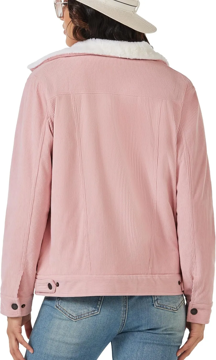 YUCOLEN Corduroy Sherpa Jacket Women - Trendy Western Fleece Lined Coats Winter Warm Button Down Casual Cute Shackets 2025